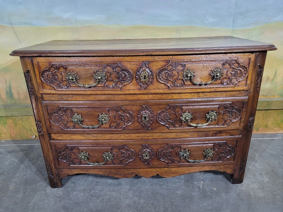 Louis XV walnut commode