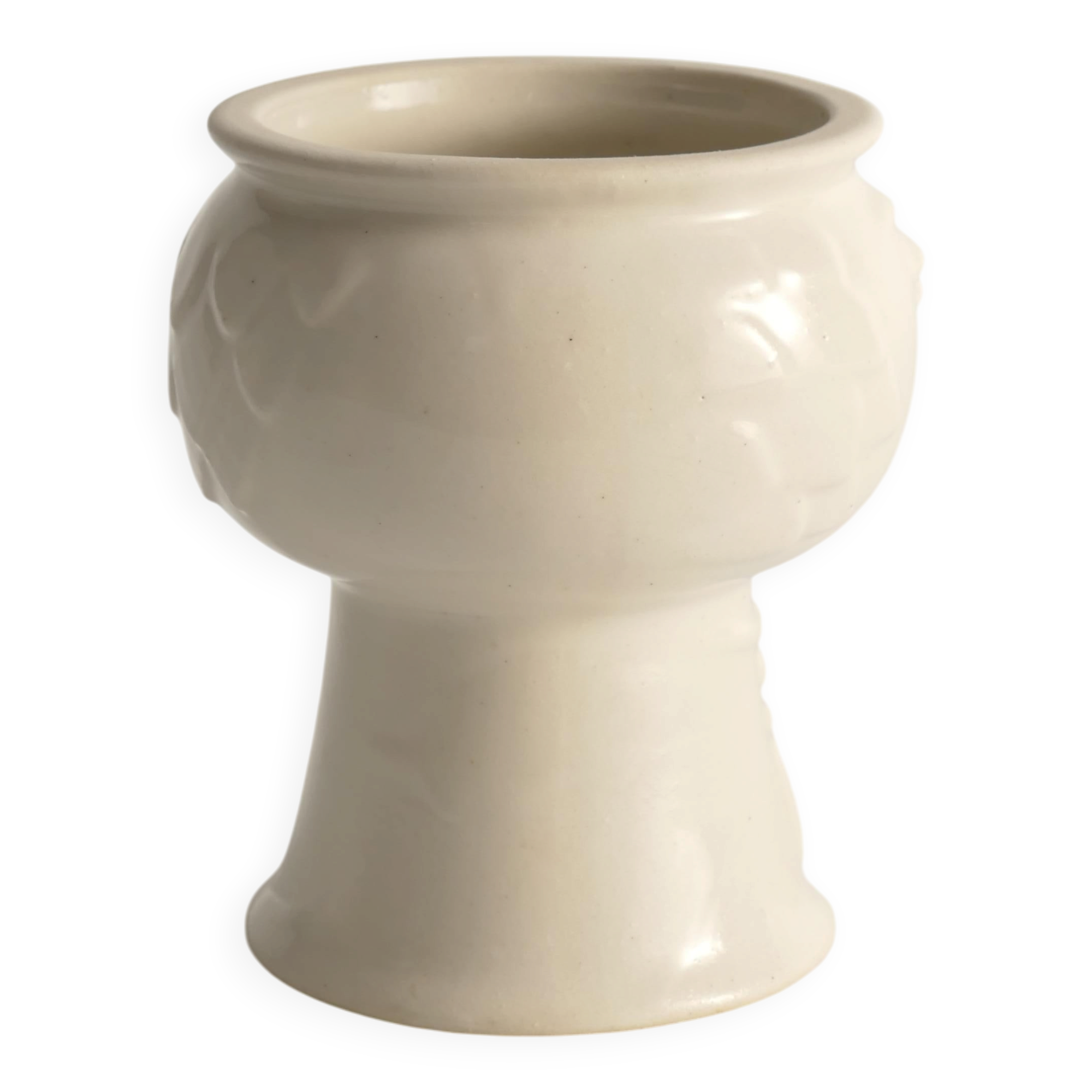 Scandinavian Modern White Porcelaine Face Vase by  Ancher Iversen, aida, Denmark