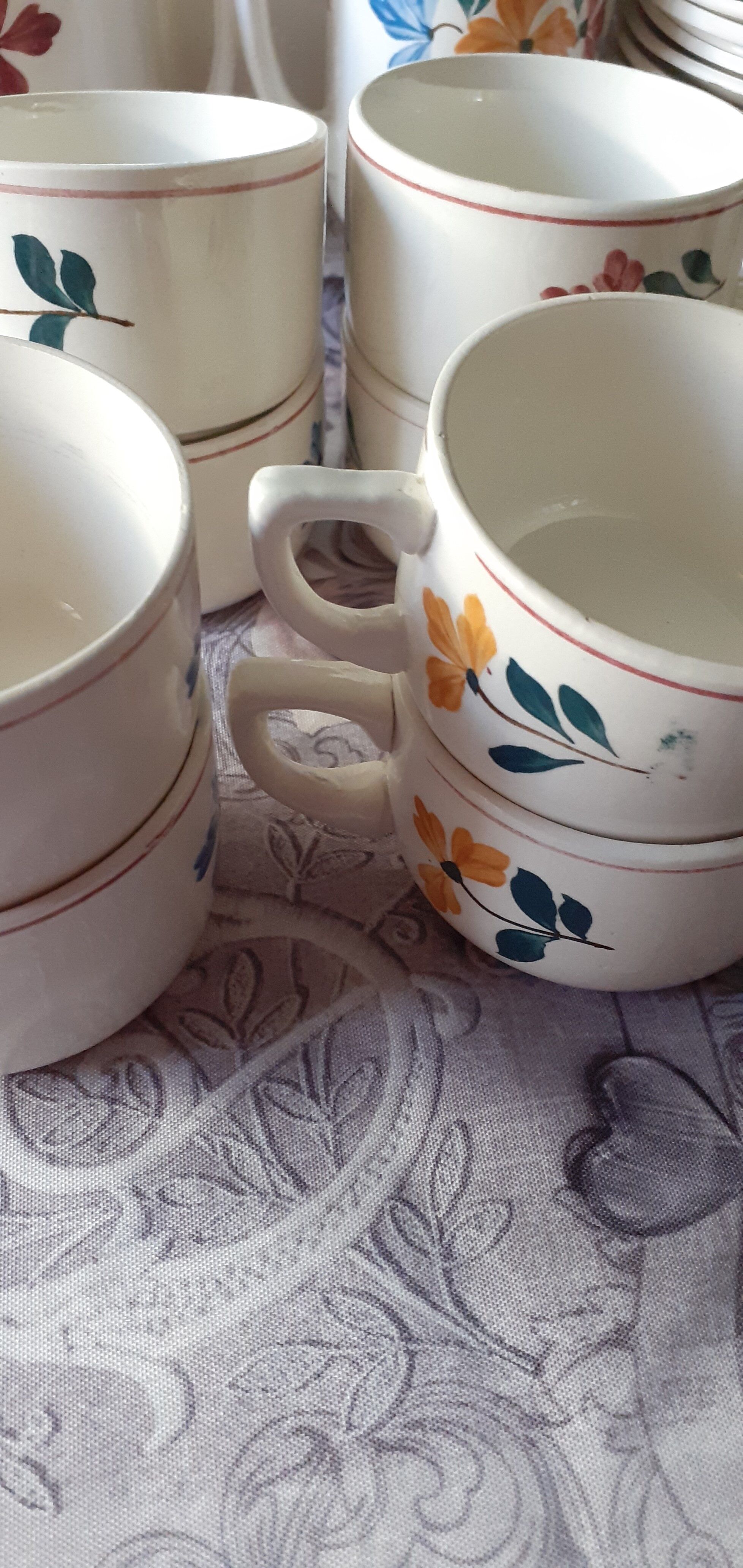 Service a café vintage année 60 en céramique , modéle céranoro st amand françe