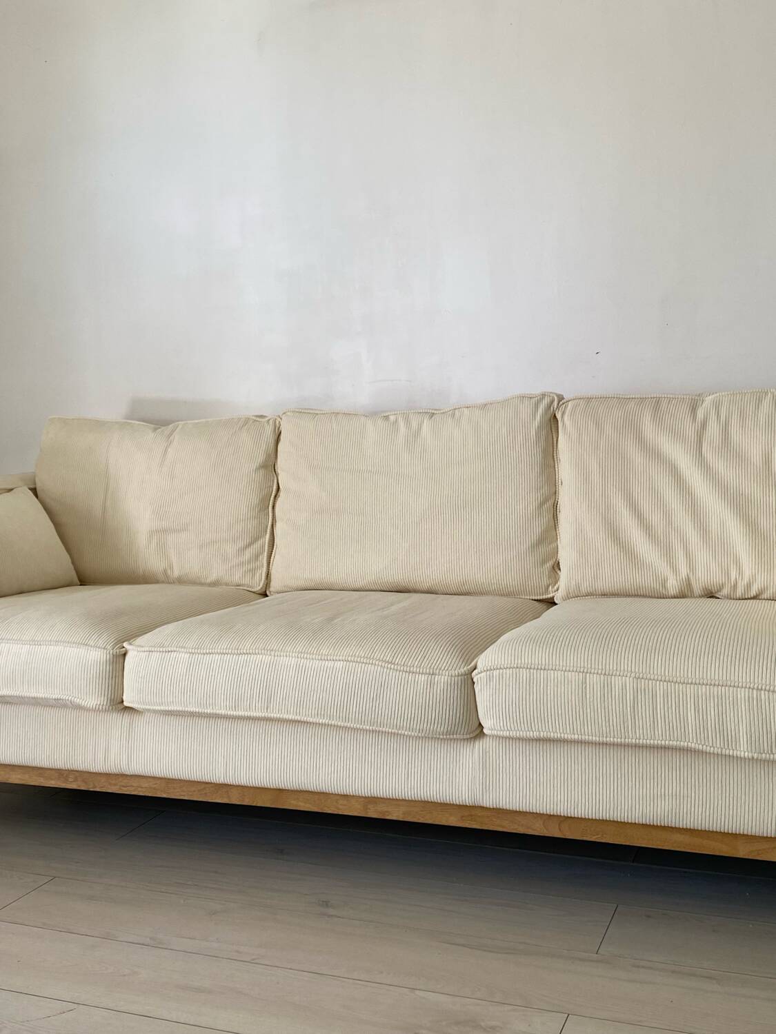 Scandinavian corduroy sofa