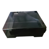 Curved glass coffee table