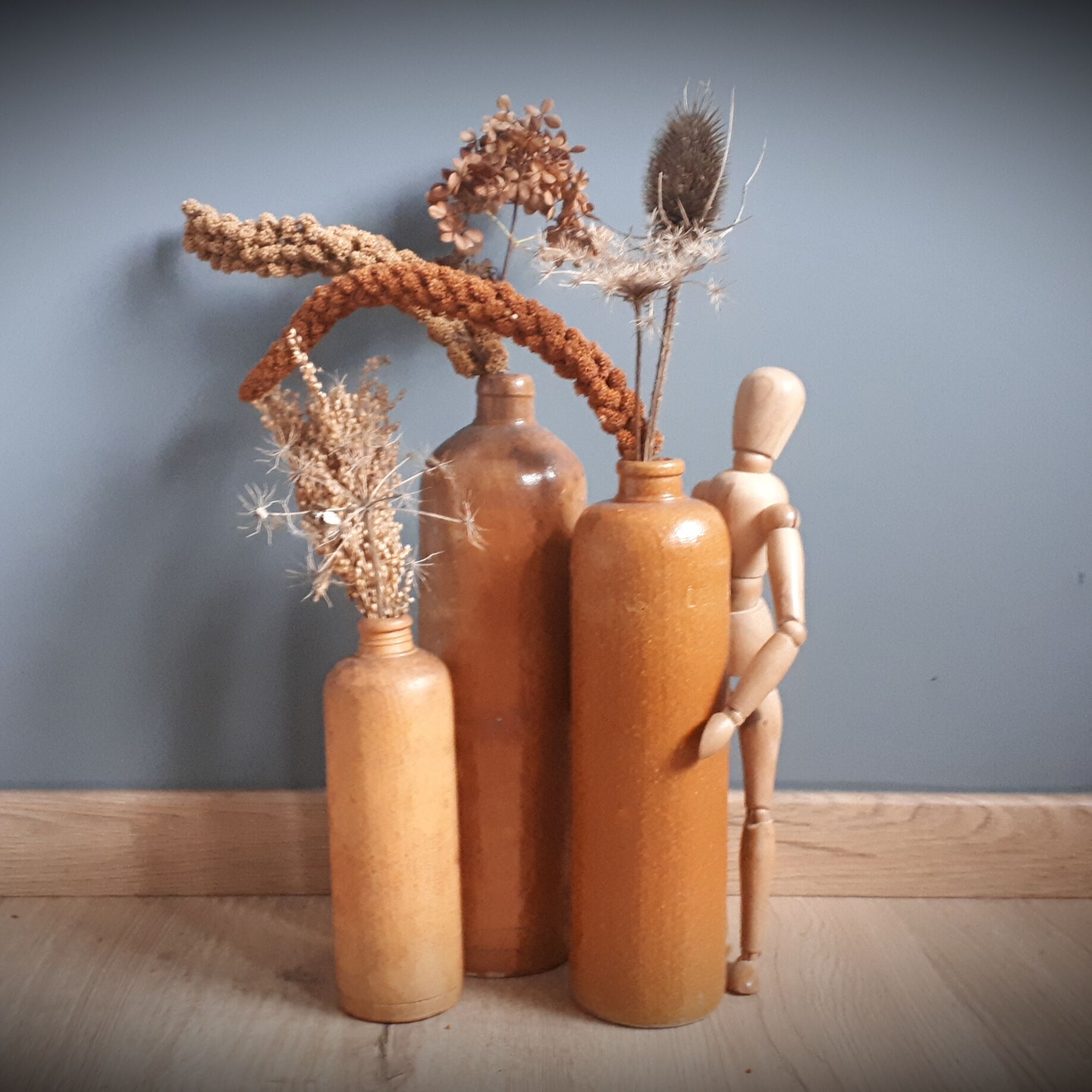Trio of sandstone bottles 3