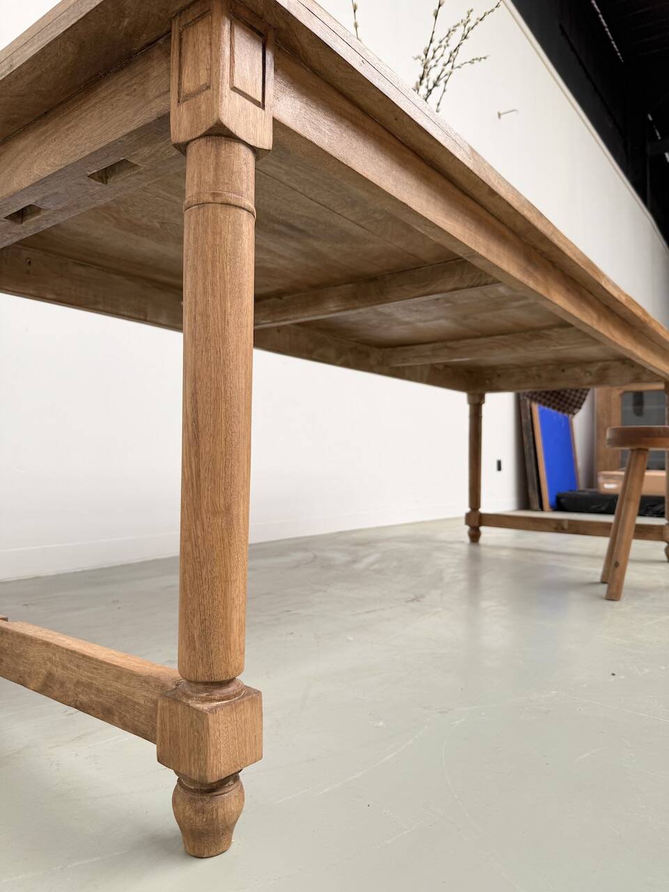 XL beech farmhouse table