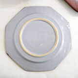 Set of 8 octagonal plates