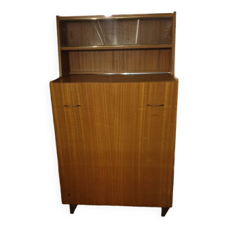 Vintage retractable bed bookcase cabinet 60/70
