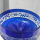 Verre à vin 14cl cristal de Nancy Houillon doublé bleu frise florale