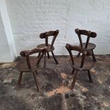 Set of 4 French provincial chairs in the style of Alexandre Noll, 1950s