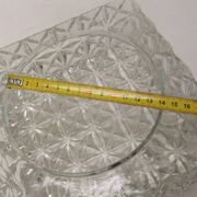 Old vintage ceiling light molded glass suspension chandelier