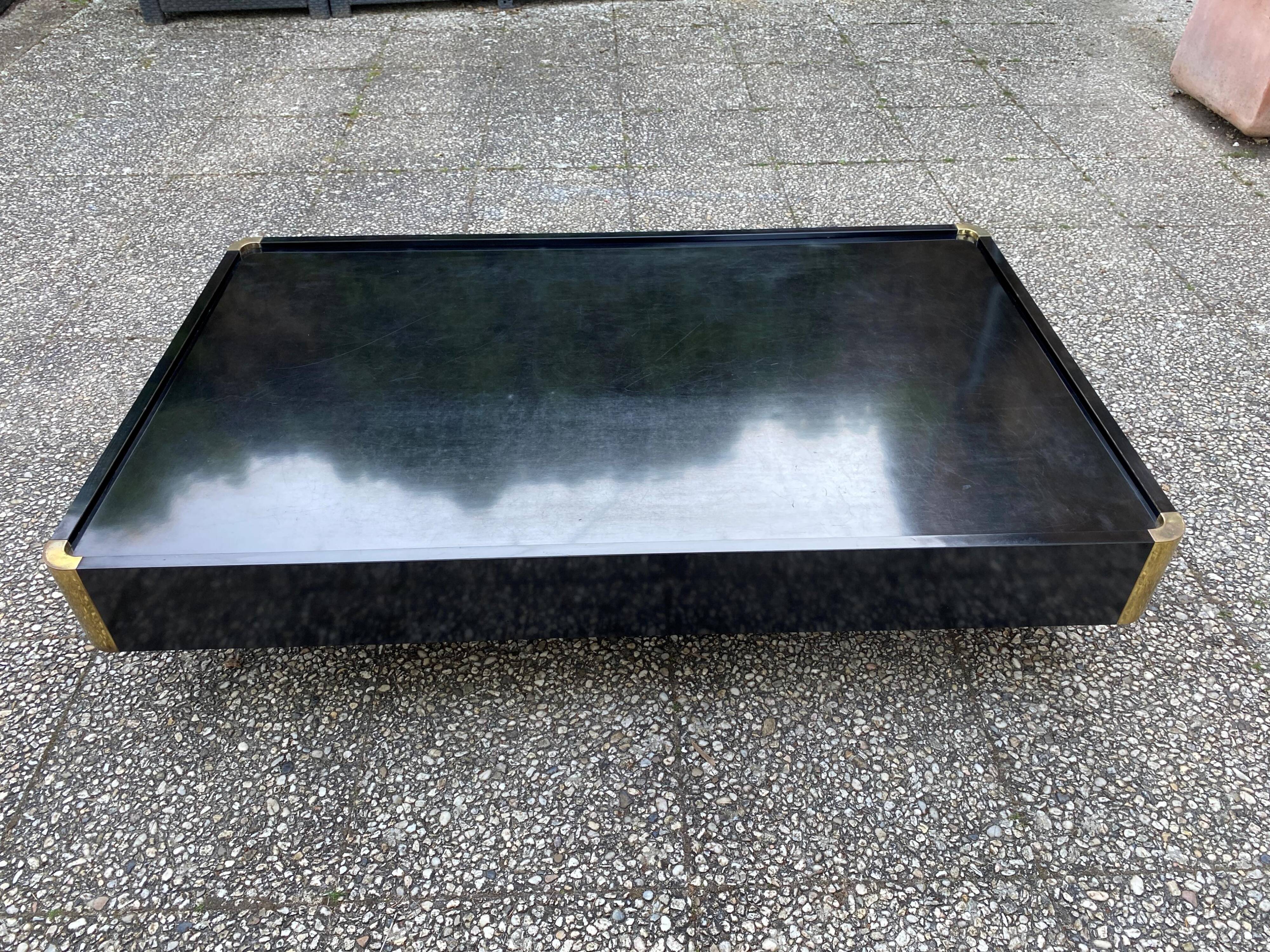 Vintage black coffee table from the 50s