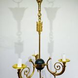 Lustre Empire Flèche 3 lumières Bronze
