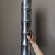 Vintage bamboo vase from the 80s, cast aluminum, contemporary design