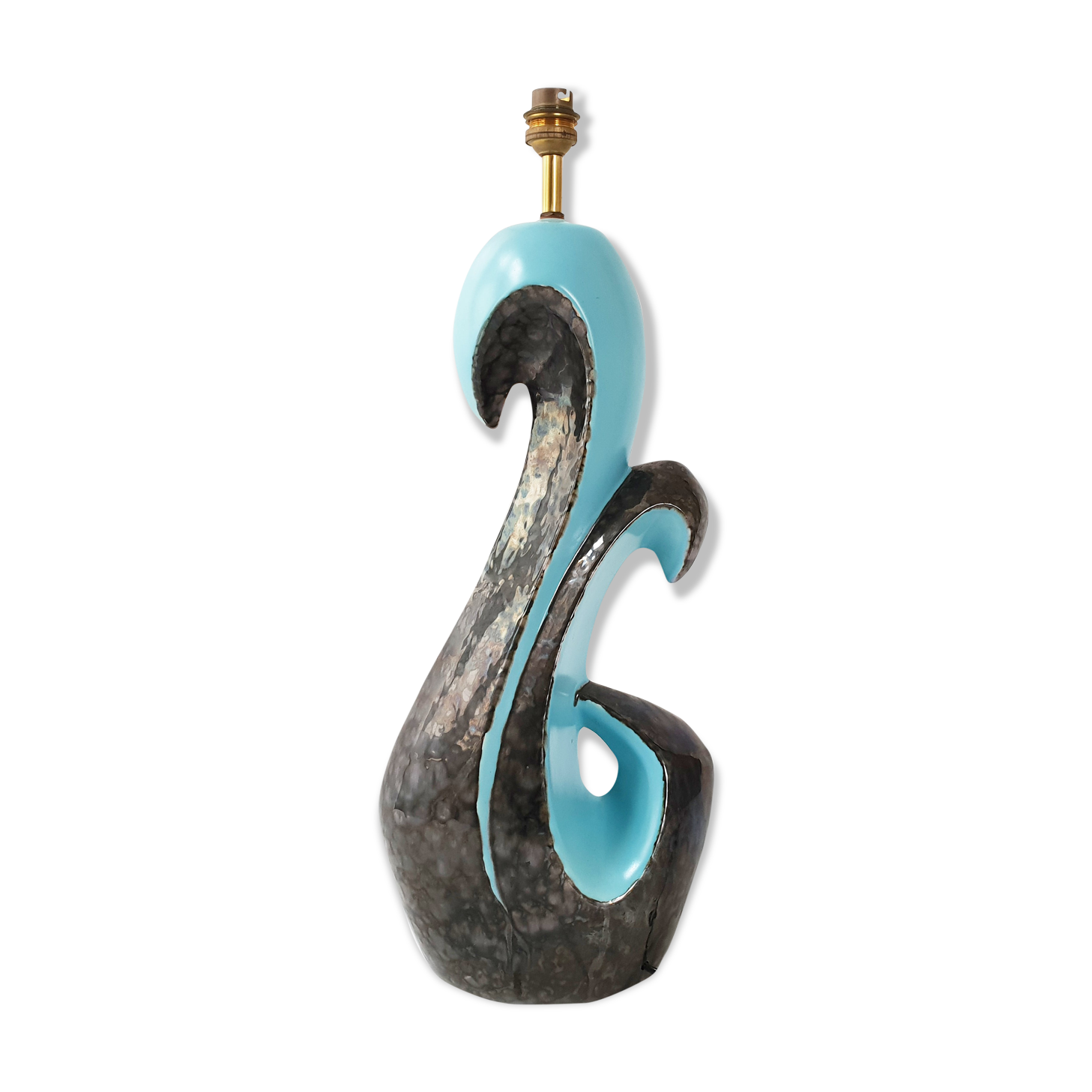 Vintage 1950 ceramic lamp foot