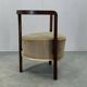 1930s Czech Art Deco Solid Oak Armchair