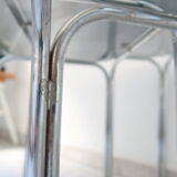 Tables gigogne acier et verre
