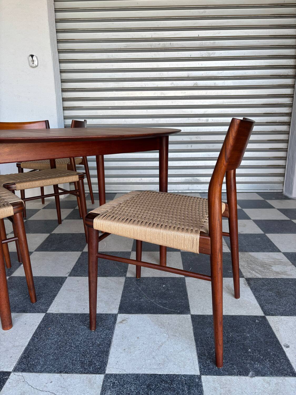 Set of 5 chairs from the 1950s designed by Georg Leowald.