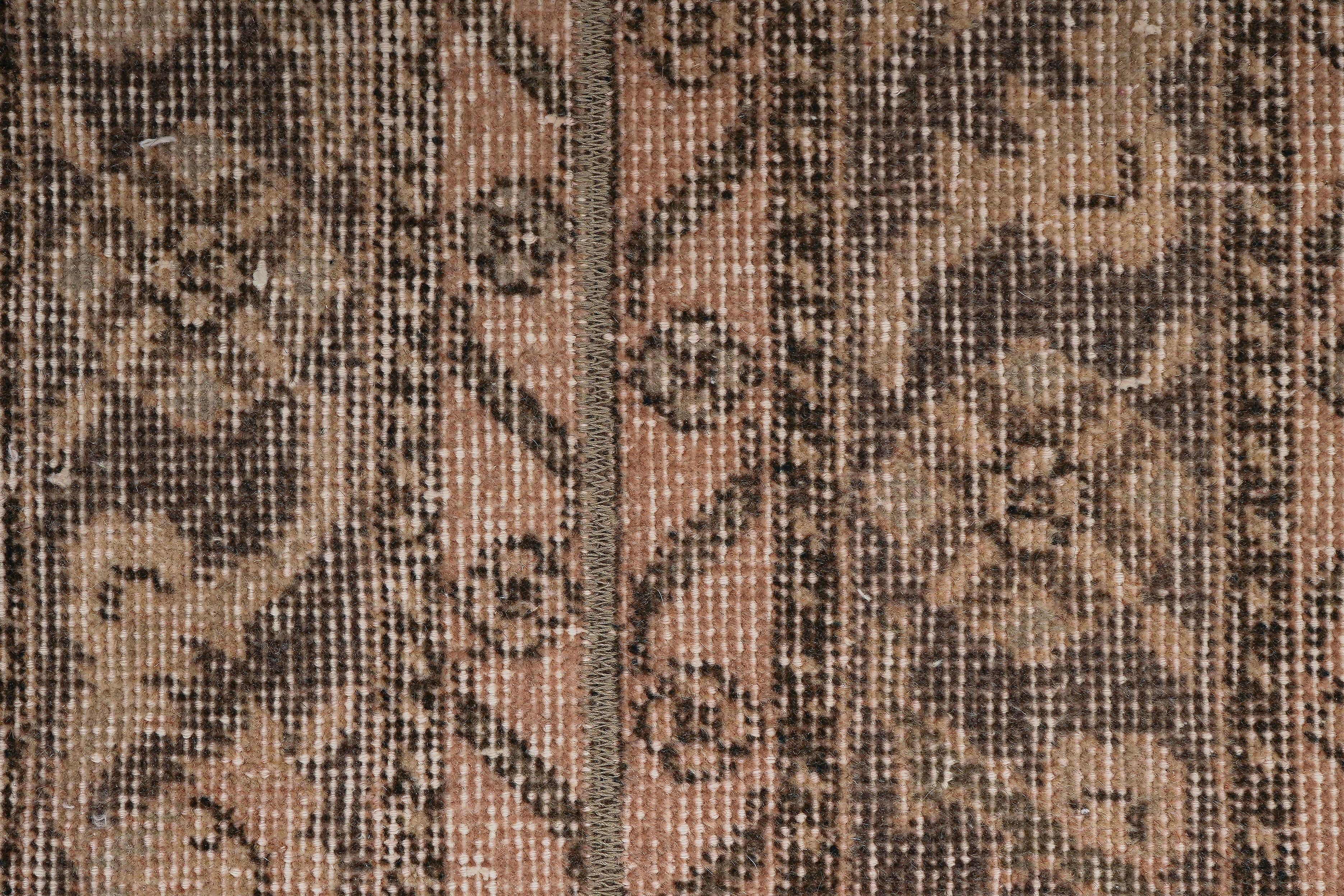 Vintage Turkish Oushak Rug Handwoven 40x711 cm