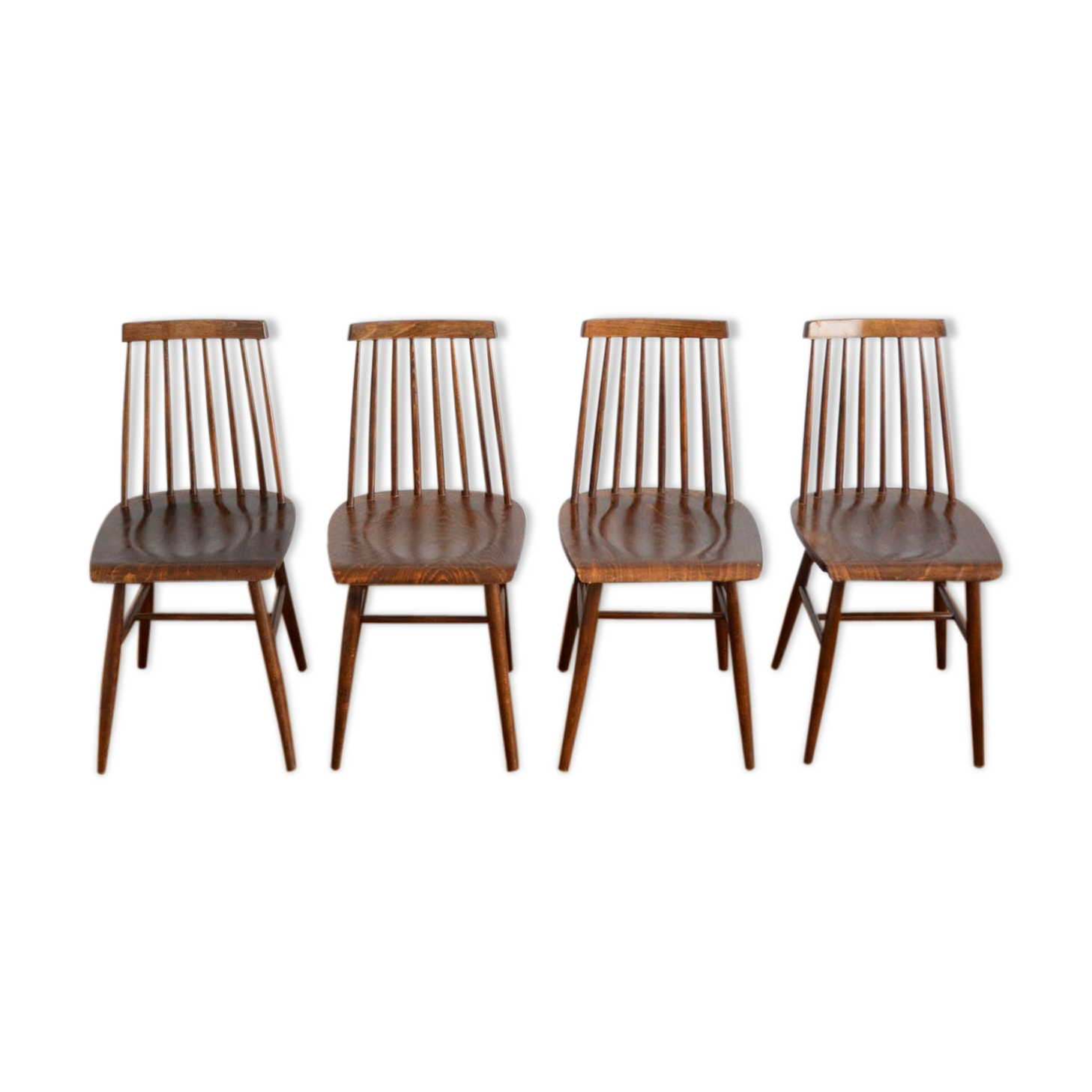 Suite of 4 chairs Stockholm Ikea vintage 1960s
