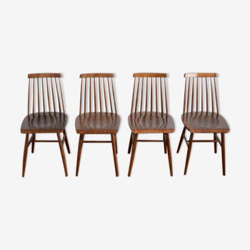 Suite of 4 chairs Stockholm Ikea vintage 1960s