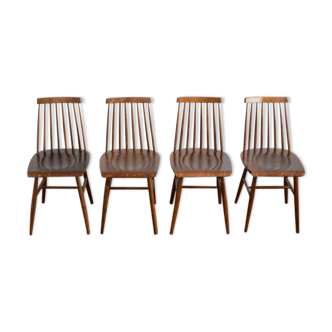 Suite of 4 chairs Stockholm Ikea vintage 1960s