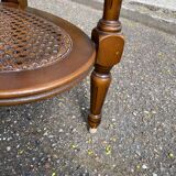 Oval Louis XVI gueridon carved in solid cherry wood with pink marble.