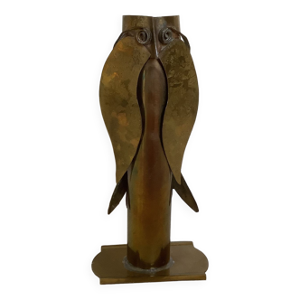 Owl candle holder owl brass