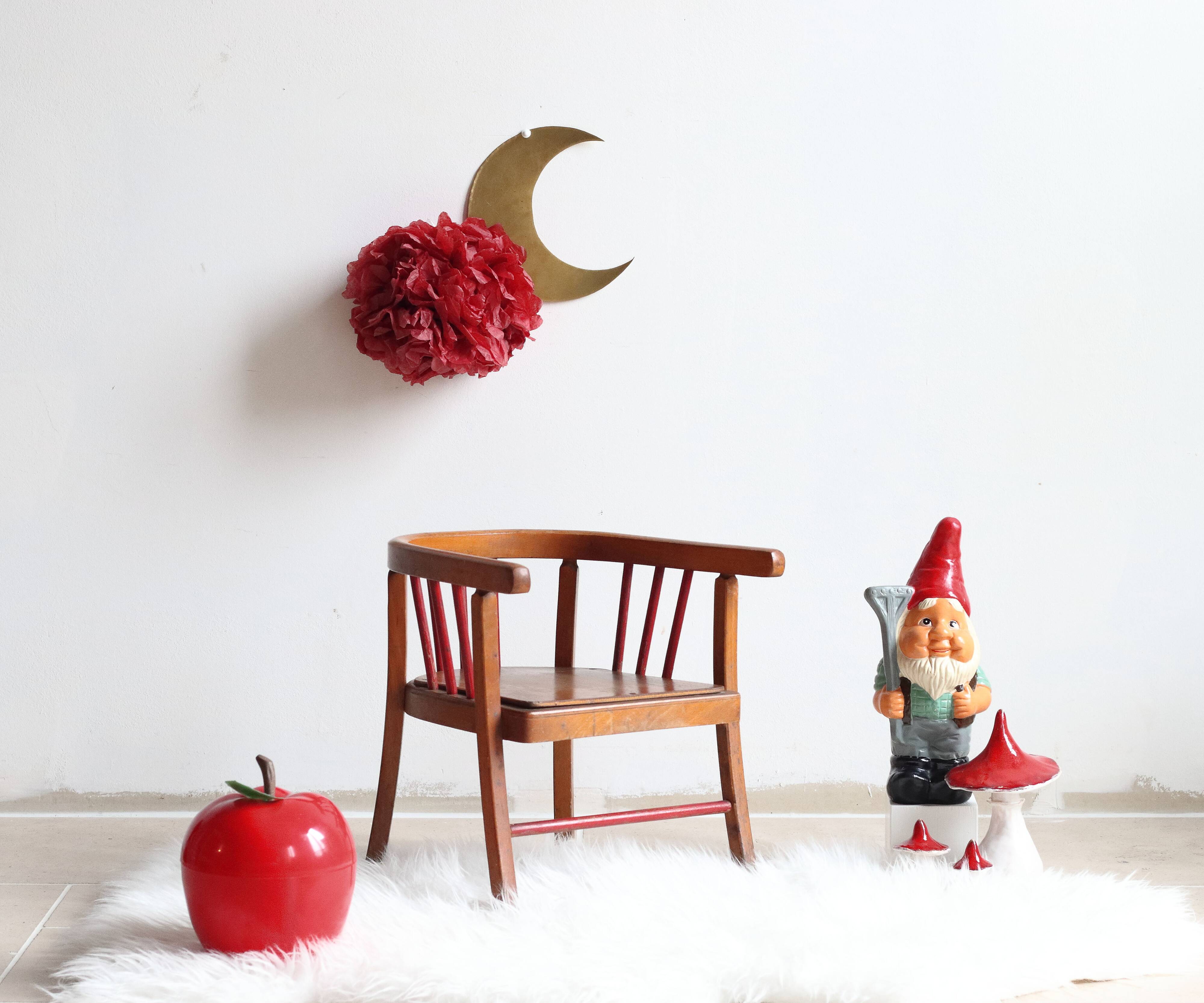 Vintage Baumann wooden children's chair/armchair with bars, 1950s