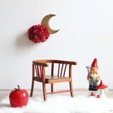 Vintage Baumann wooden children's chair/armchair with bars, 1950s