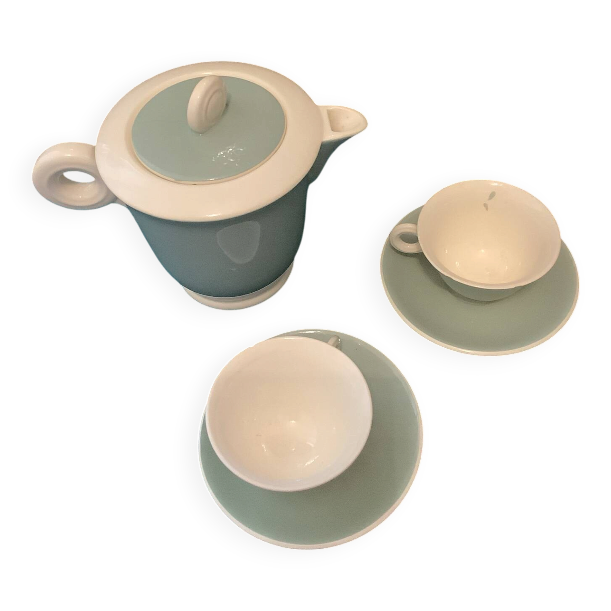 Cups + Saucers + Jug + Bird