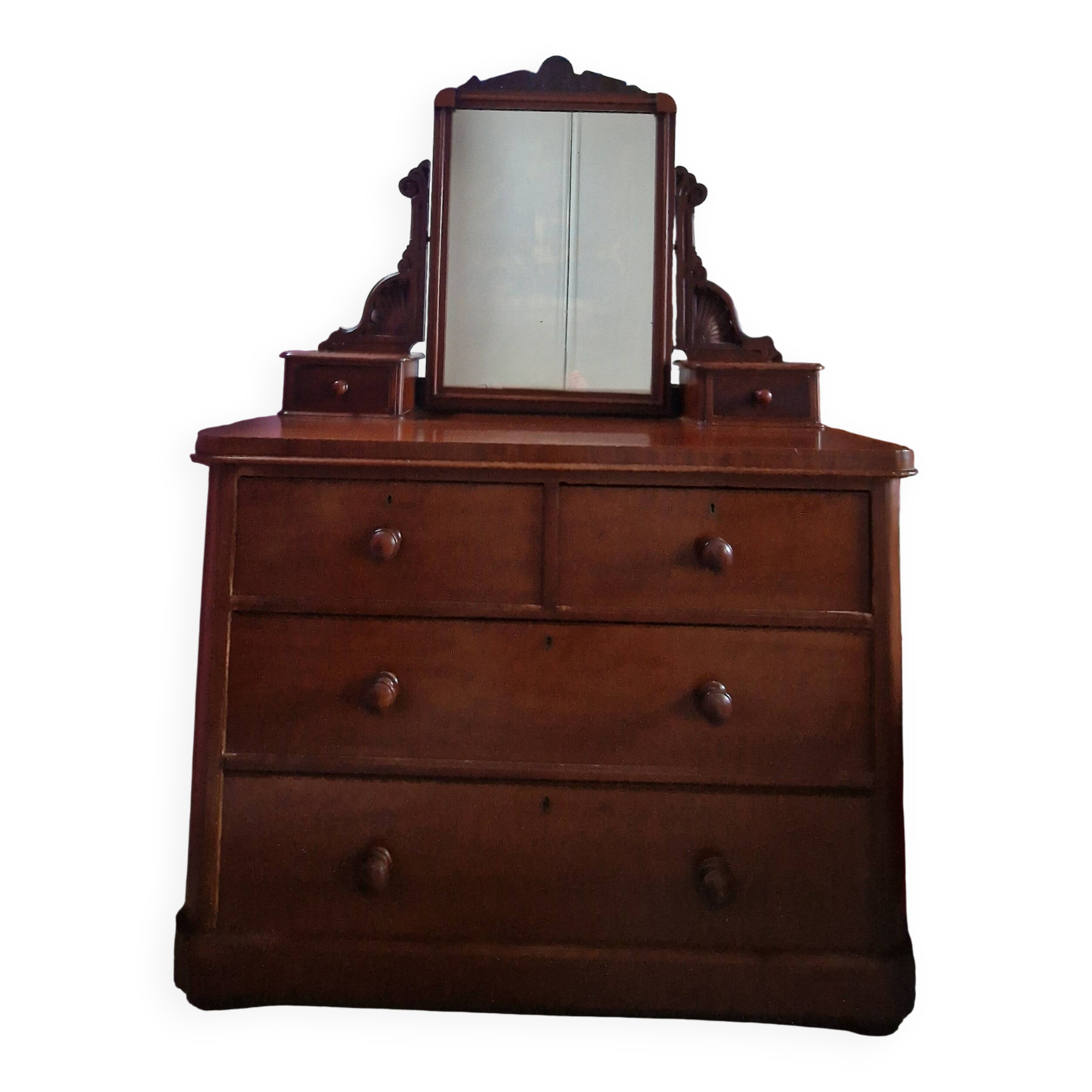 Commode anglaise avec miroir, XIXème s.