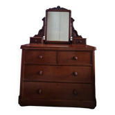English commode with mirror, 19th century.
