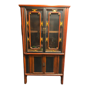 Armoire vitrine en rouge et noir