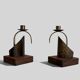 Pair of Brutalist Sculptural Candleholders by Arte Romera, Spain, 1980s