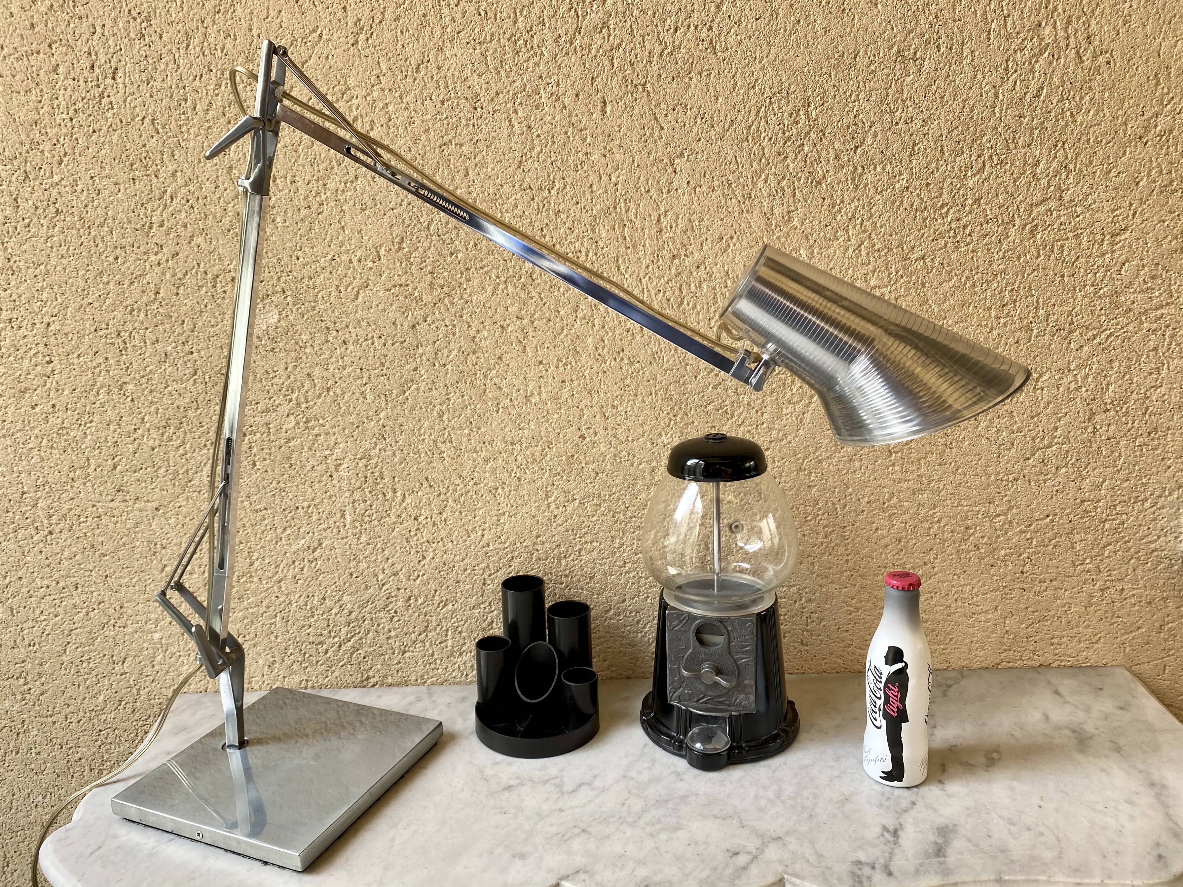 Kelvin T Flos design Antonio Citterio chrome aluminium desk lamp