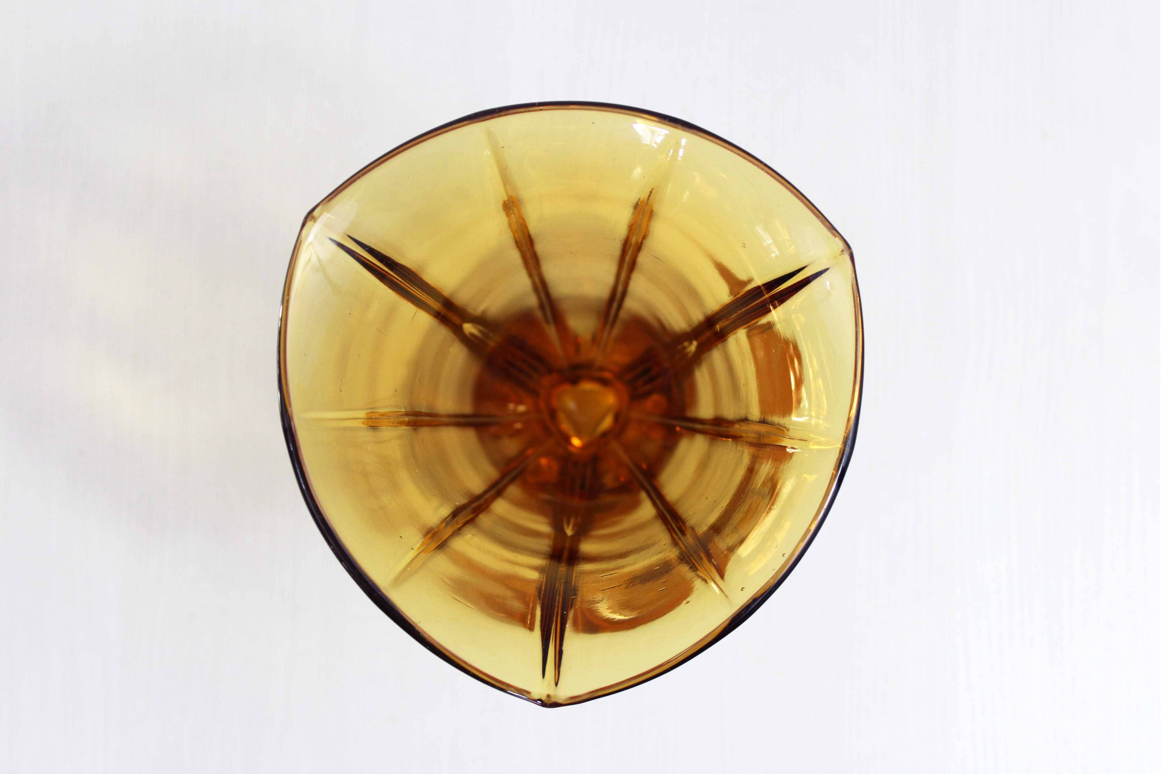 Art Deco amber glass vase 1930