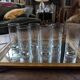 6 long drink glasses from the 80s – optical relief