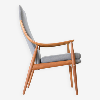 Fauteuil design vintage en teck par Peter Hvidt et Orla Mølgaard pour France et Daverkosen