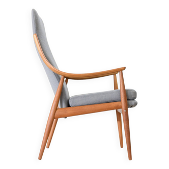 Fauteuil design vintage en teck par Peter Hvidt et Orla Mølgaard pour France et Daverkosen