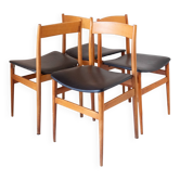 Chaises de salle à manger en bois vintage italiennes par Passoni Udine