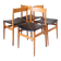 Vintage Italian Wood Dining Chairs by Passoni Udine