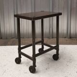 Side table, industrial Flambo rolling trolley