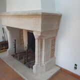 Stone fireplace