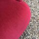 Red velvet toad chair