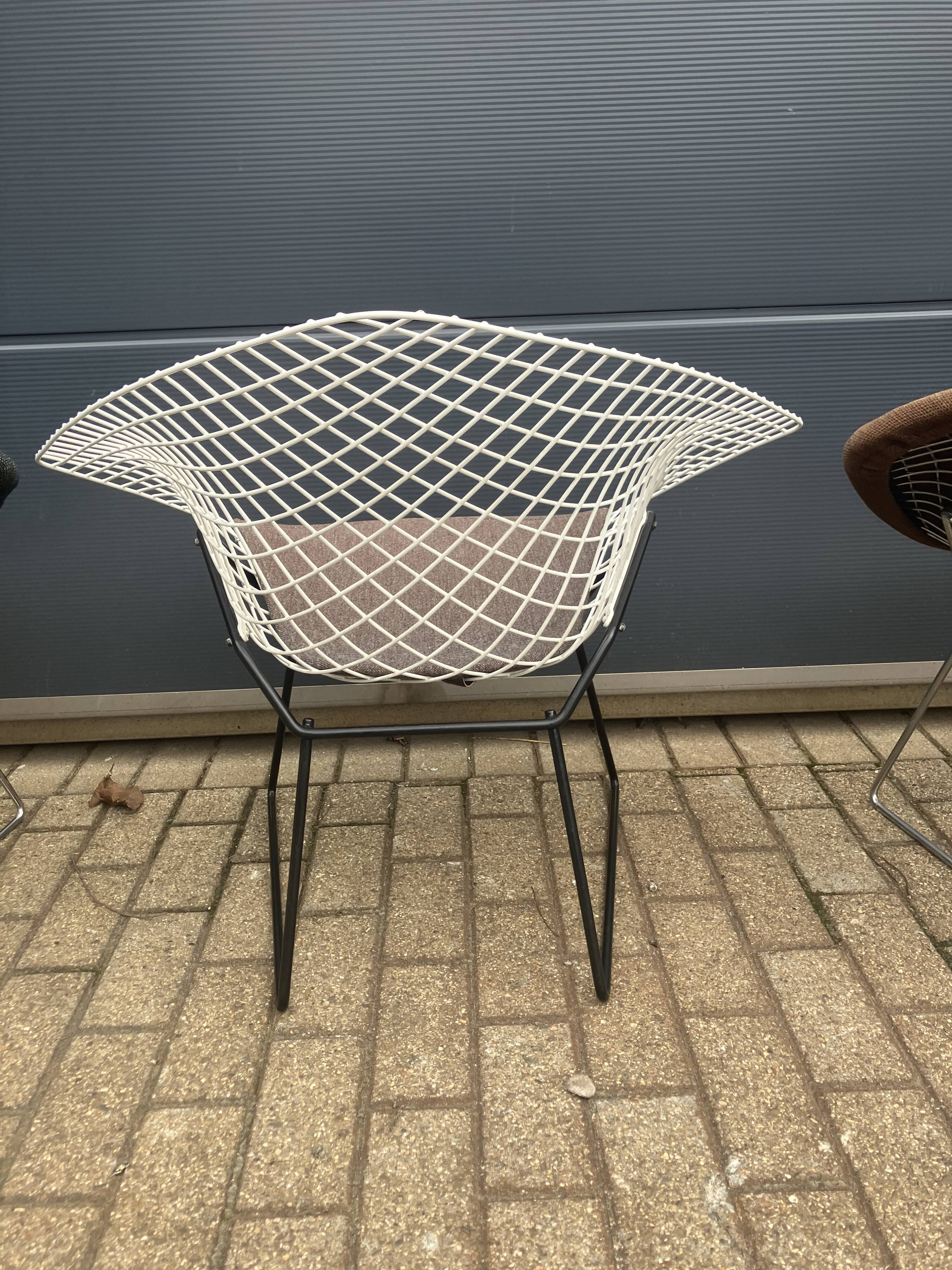 5x Knoll Bertoia Diamond chair upholstered