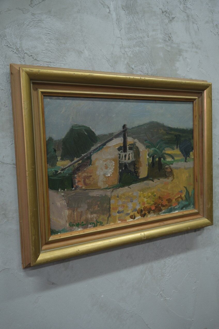 eva holmberg-jacobsson, swedish modern painting, 1960s, oil on canvas