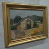 eva holmberg-jacobsson, swedish modern painting, 1960s, oil on canvas