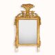Small French Louis XVI marriage mirror with basket and tassels