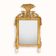 Small French Louis XVI marriage mirror with basket and tassels