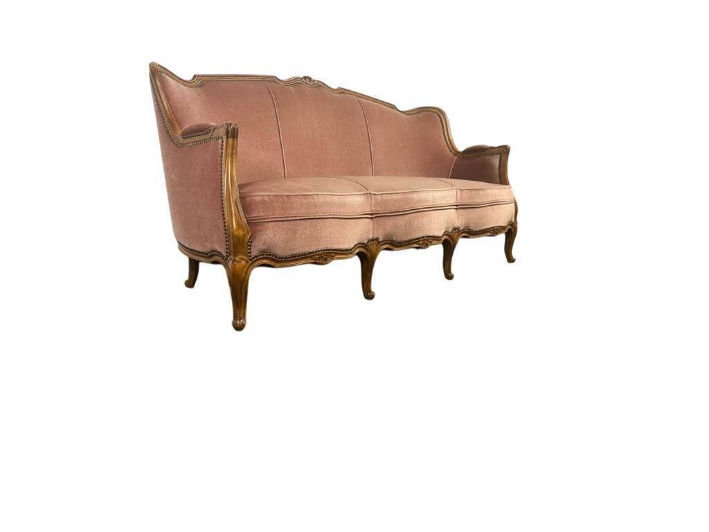 Baroque vintage rose sofa / three-seater / sofa