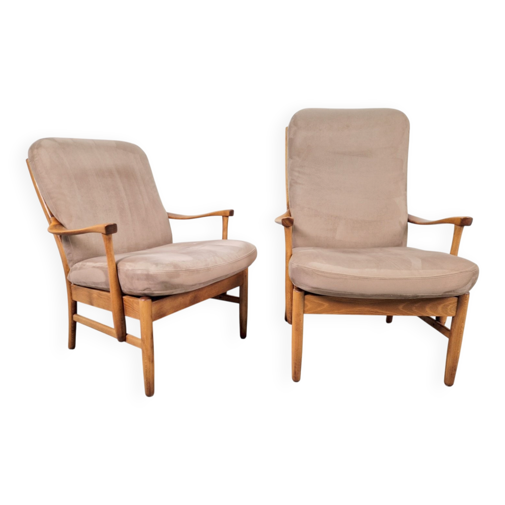 Fauteuils en hêtre vintage de Farstrup Møbler, années 1970, ensemble de 2