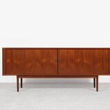 Midcentury Danish sideboard in teak with tambour doors by Løvig 1960s